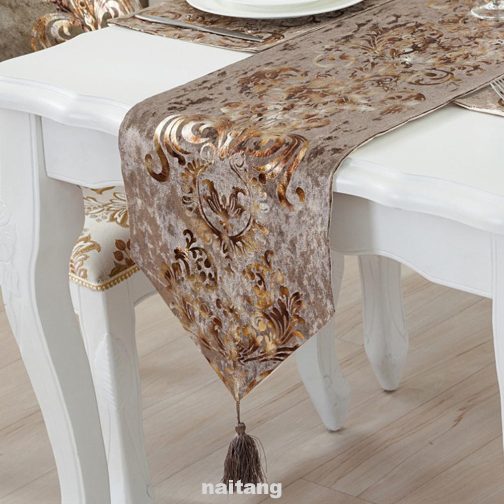 Classic European Style Modern Luxury Hot Stamping Table Runner
