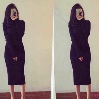Váy body cao cổ len