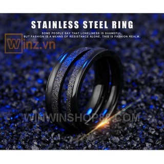 Nhẫn cặp mạ cát NC116 (màu đen) - winz.vn