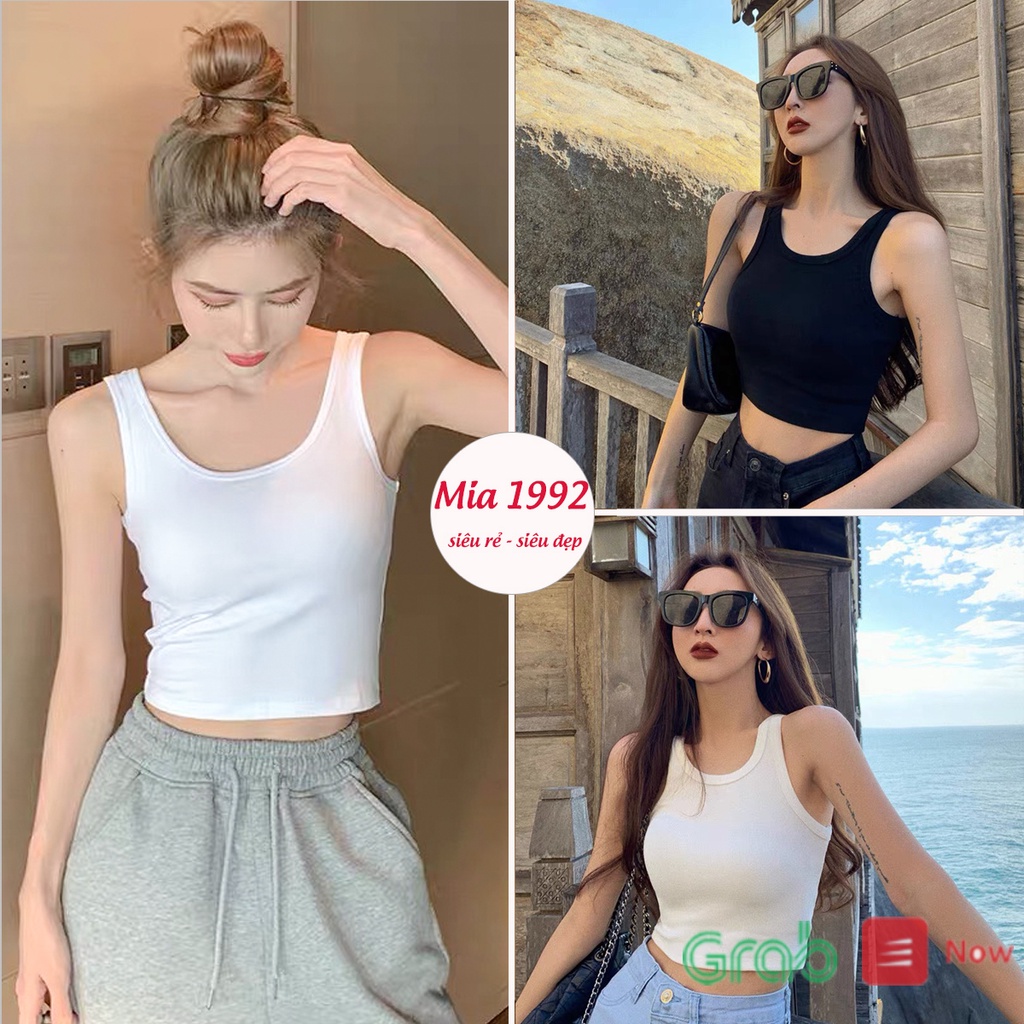 Áo ba lỗ nữ MIA 1992 cao cấp - áo 3 lỗ nữ cotton co giãn tốt kiểu dáng basic siêu xinh hot summer 2022