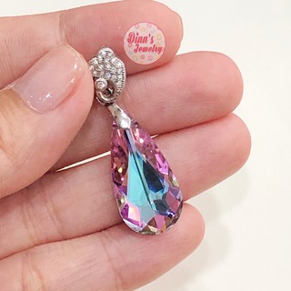 Mặt Dây Chuyền Pha Lê Swarovski Giọt Lệ - Màu Tím Xà Cừ (Vitrail Light)