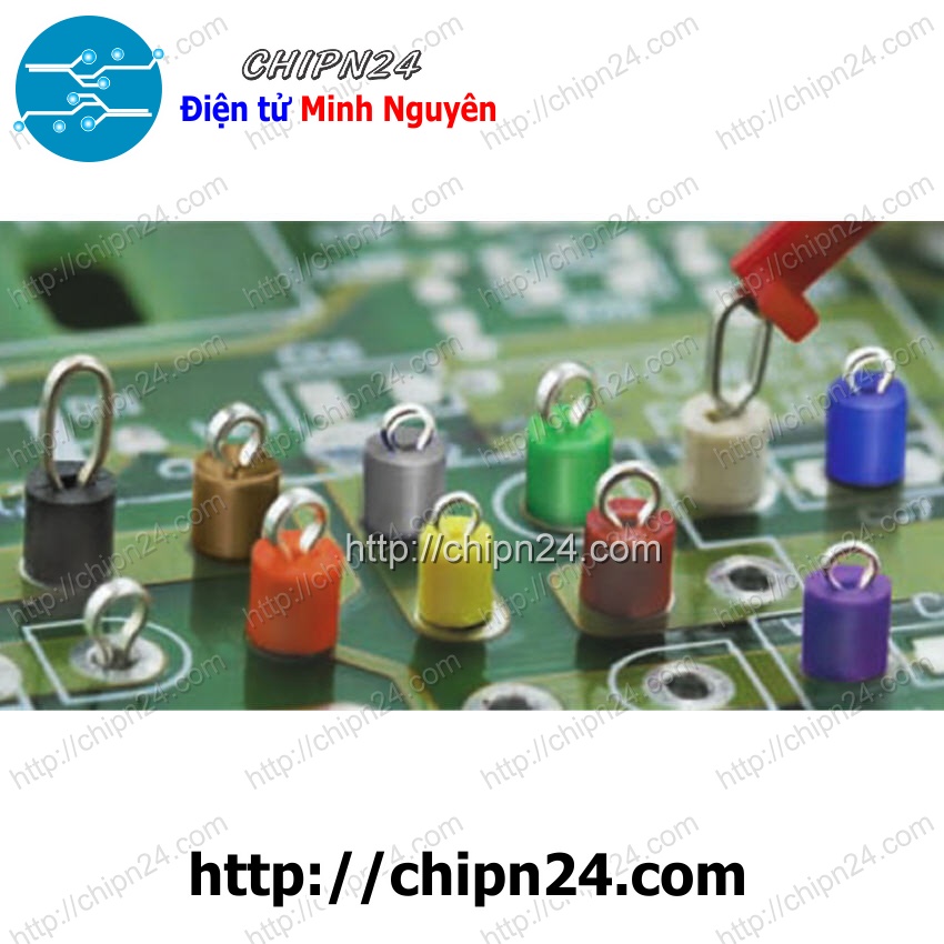 [10 CÁI] PCB Test Point Trắng (Điểm kiểm tra mạch)