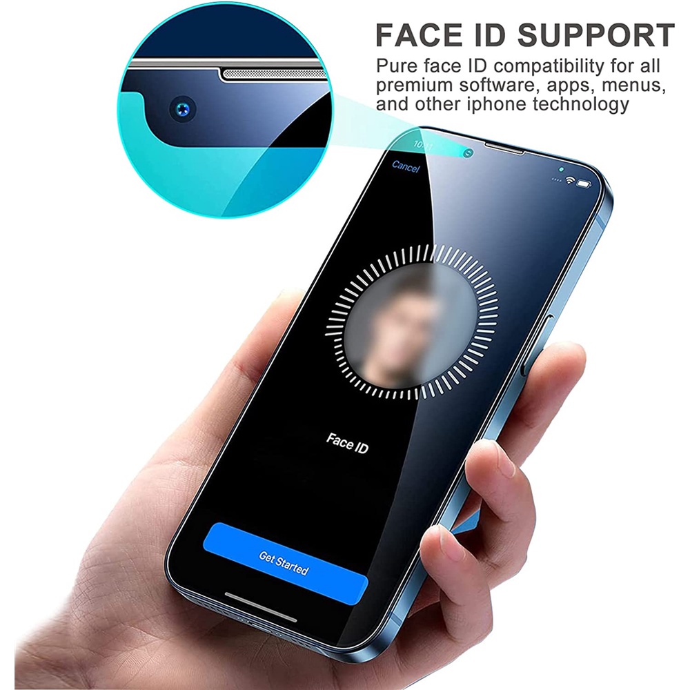 Kính cường lực TOPEWON bảo vệ màn hình thích hợp cho iPhone 14 13 12 11 Pro Max 14 Plus X XR XS 7 8 6 5 SE 2