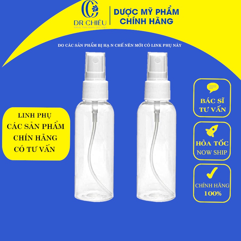 Bộ Chai &quot;Sản Phẩm Giảm Mụn Từ Bác Sĩ Da Liễu &quot; Dạng Vòi Siêu Tiện Lợi 10,20,50 ml