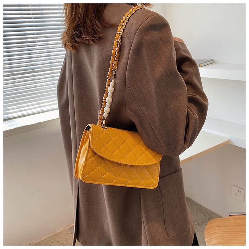 Túi Đeo Chéo Dáng Vuông Nhỏ Đính Ngọc Trai Thời Trang Mùa Hè 2022 NB00414