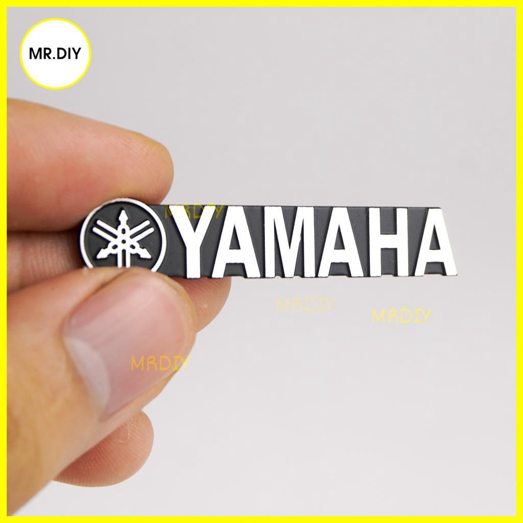 Logo Chữ YAMAHA Dán Chất Liệu Nhôm, Mặt Phay Xước 49x10 mm