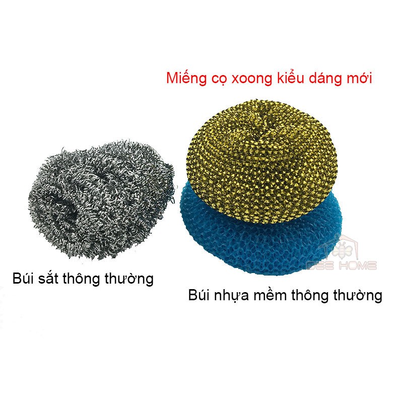 ( HÀNG CHUẨN ) Búi sắt cọ xoong nồi tiện dụng - BEEHOME - Cọ sắt -  Búi Sắt Rửa Bát Không Dỉ