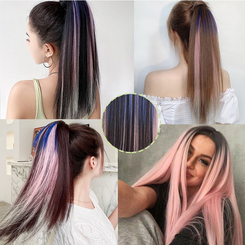 Tóc Giả Đuôi Ngựa Dài 22 Inch Nhiều Màu Thời Trang Cho Nữ