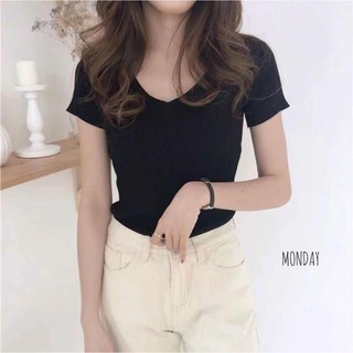 G03. 0318. ÁO LEN CỔ TIM TAY NGẮN