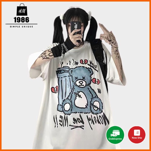 Áo thun tay lỡ form rộng unisex HM1986 3049