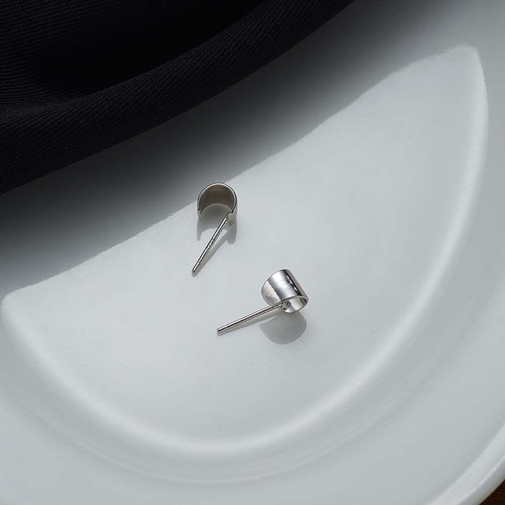 MXGOODS Khuyên Tai Hình Học Bằng Đồng Bóng Phong Cách Hàn Quốc Cho Nữ