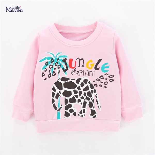 BST áo nỉ hoạ tiết động vật Little Maven/Malwee cho bé gái 2-8 tuổi - Little Maven Official Store