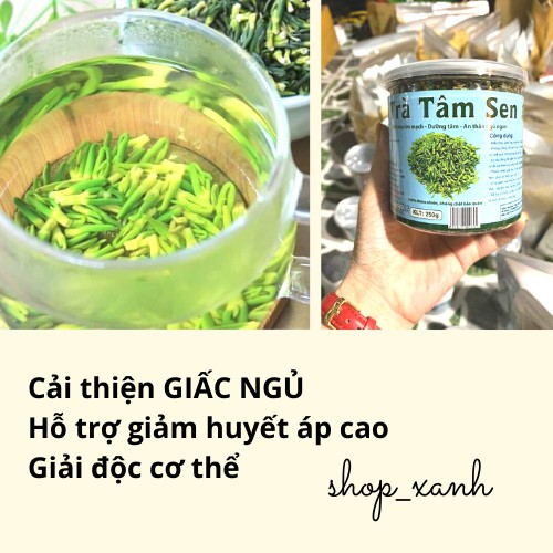 Trà tâm sen nguyên chất, bổ dưỡng , điều hòa huyết áp, cải thiện giấc ngủ, đóng hộp 250g, 450g