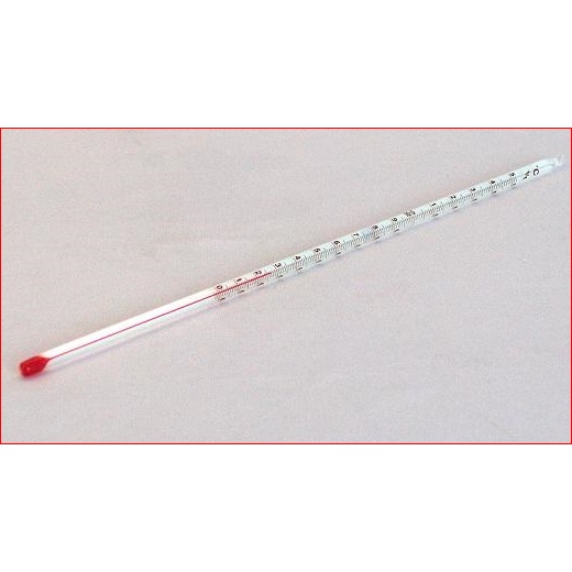 NHIỆT KẾ THỦY TINH bầu rượu an toàn thang đo 110 độ C, 200 độ C dài khoảng 30cm