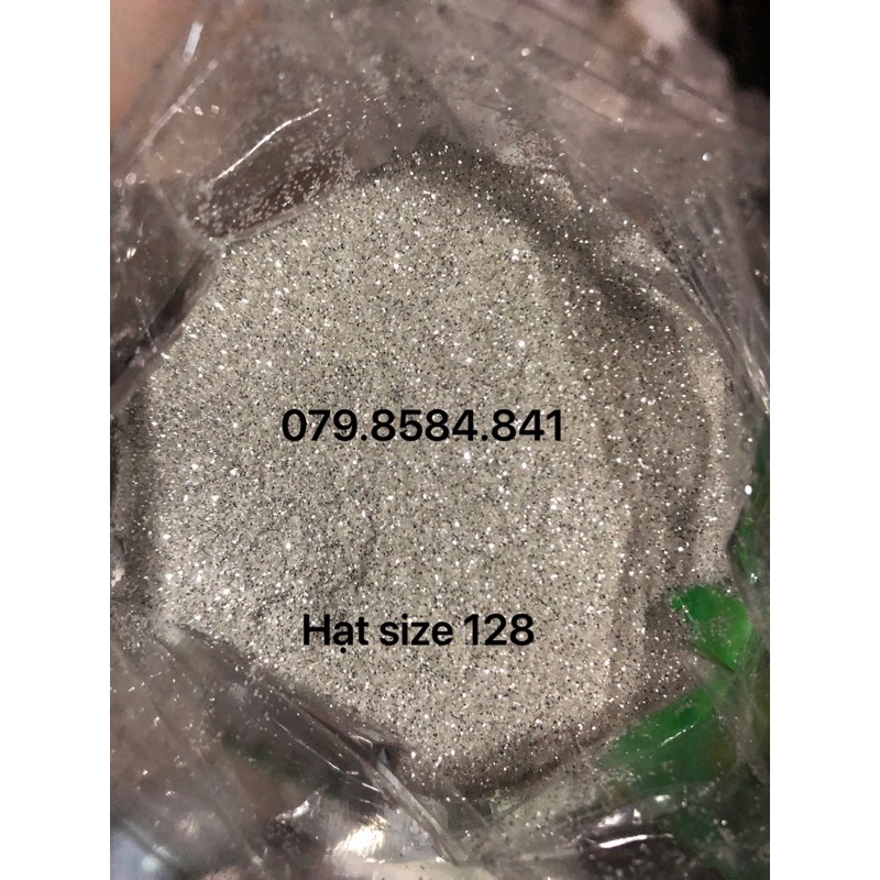 100gr bột kim tuyến bạc sáng làm nail cao cấp