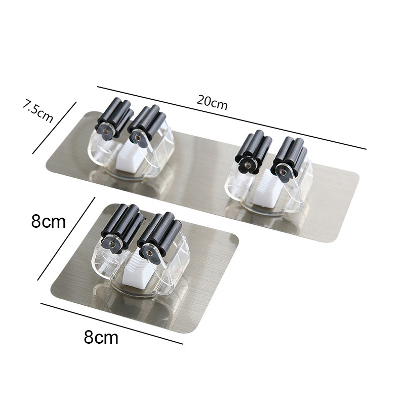 Móc treo cây lau nhà / chổi đa năng thiết kế dán tường tiện dụng dành cho nhà tắm / nhà bếp