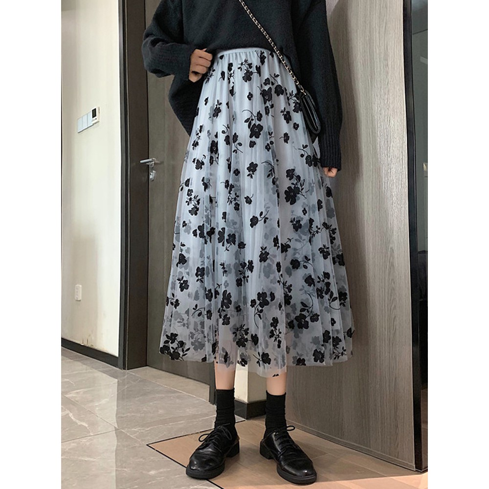 [ HÀNG ORDER ] Chân váy mùa thu đông 2020 phong cách mới váy lưới a-line