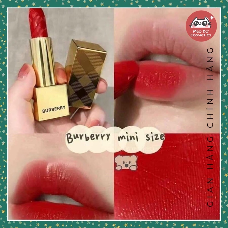 Son BUBERRY Kisses The Red No. 106 màu 106 đỏ tươi mini