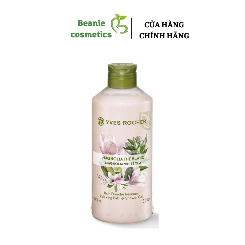 Sữa tắm Yves Rocher Magnolia White Tea Shower Gel 400ml hương hoa Mộc lan kết hợp hoa trà trắng