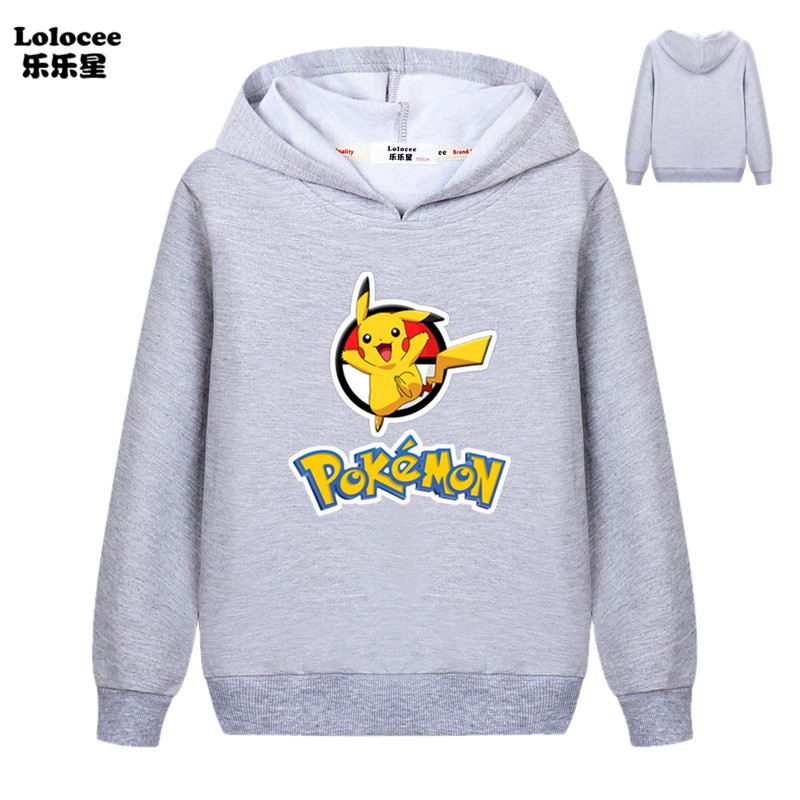 POKEMON Áo Hoodie In Hình Pikachu 3d Dễ Thương Cho Bé Trai