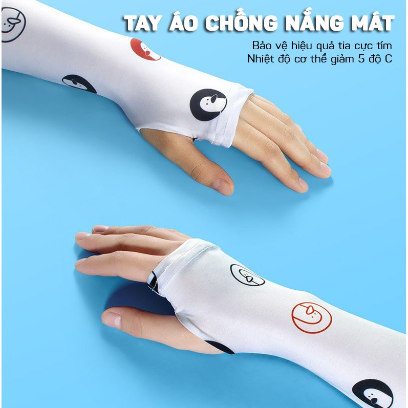 Bộ 02 Ống Tay Chống Nắng, Găng Tay Chống Nắng Hàn Quốc Bằng Chất Liệu Vải Lụa Cao Cấp Siêu Mát