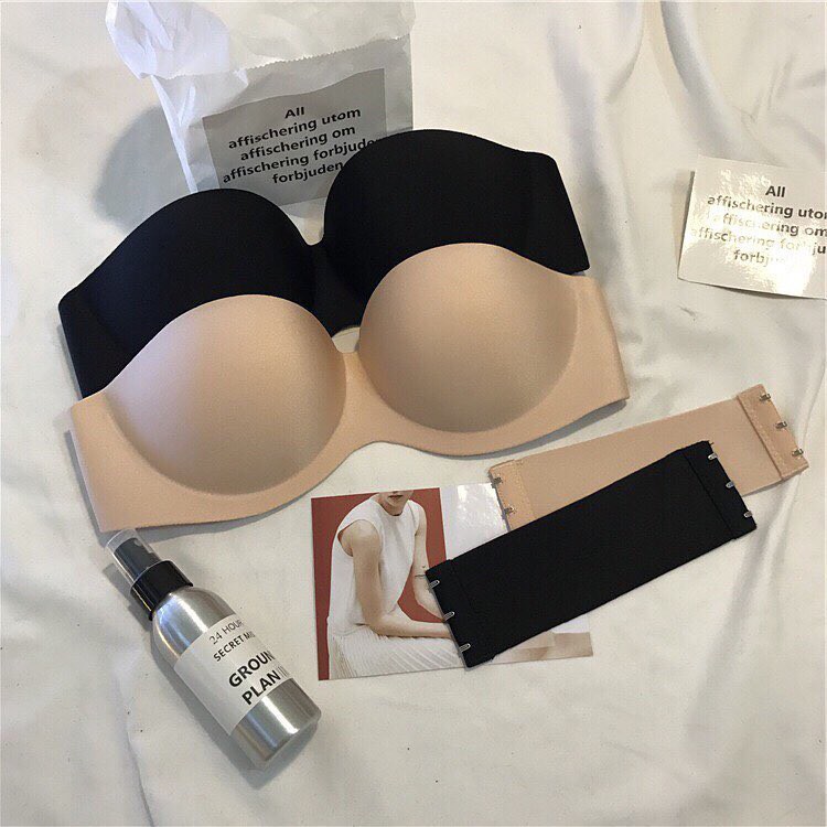 Áo ngực không dây nữ mút vừa nâng ngực có gọng chống tụt chất liệu su mặc áo trễ vai, đầm hở lưng cúp A, B, C