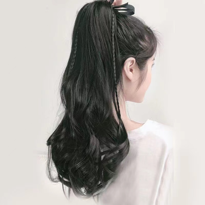 Phụ Kiện Tóc Đuôi Ngựa Giả Uốn Xoăn Thời Trang Cho Nữ