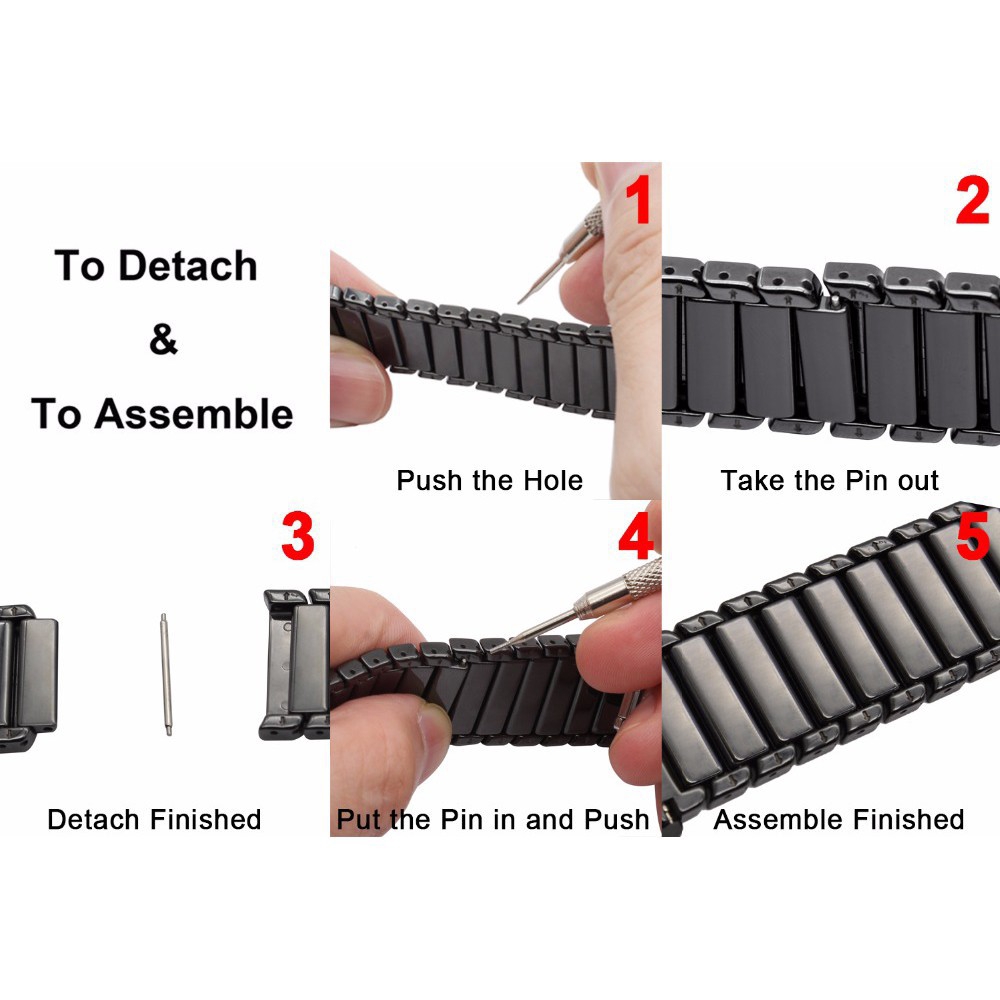 Dây Đeo Bằng Sứ Cho Đồng Hồ Thông Minh Huami Amazfit Bip Bit Youth Lite 1S U / GTS 4 3 2 2e 4Mini 2Mini