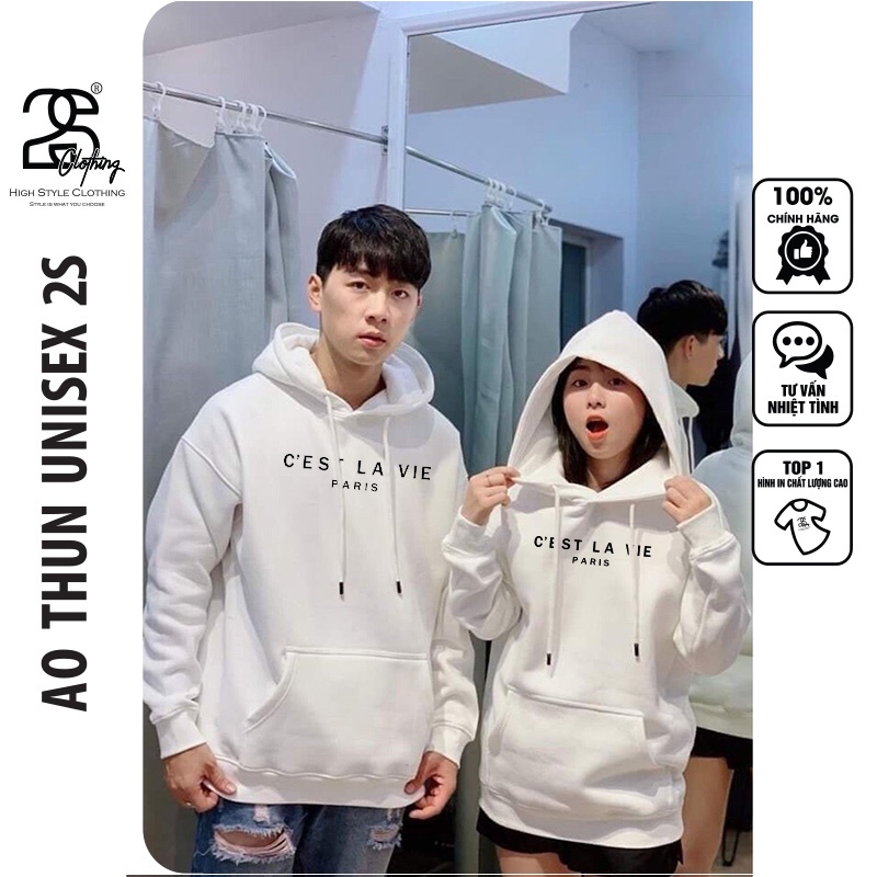 Áo Hoodie Nam Nữ Form Rộng 2S Clothing, Áo Hoodie Nam Nữ Có Mũ TV258