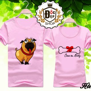 Sét Áo đôi cún mập yêu xương
