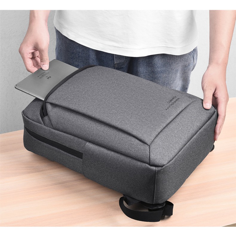 Balo Laptop Đa Năng Kháng Nước Chống sốc Chống Rách Aumantu, Mẫu mới 2021 - Tích Hợp USB Gắn Ngoài