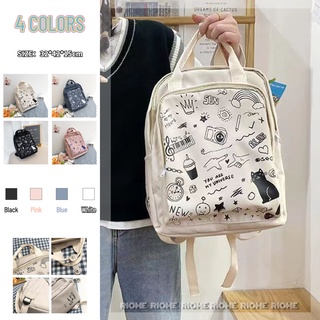 🌈Tặng một món quà nhỏ🎁Ba lô cao cấp Harajuku in hình graffiti Nhật Bản ba lô nữ học sinh