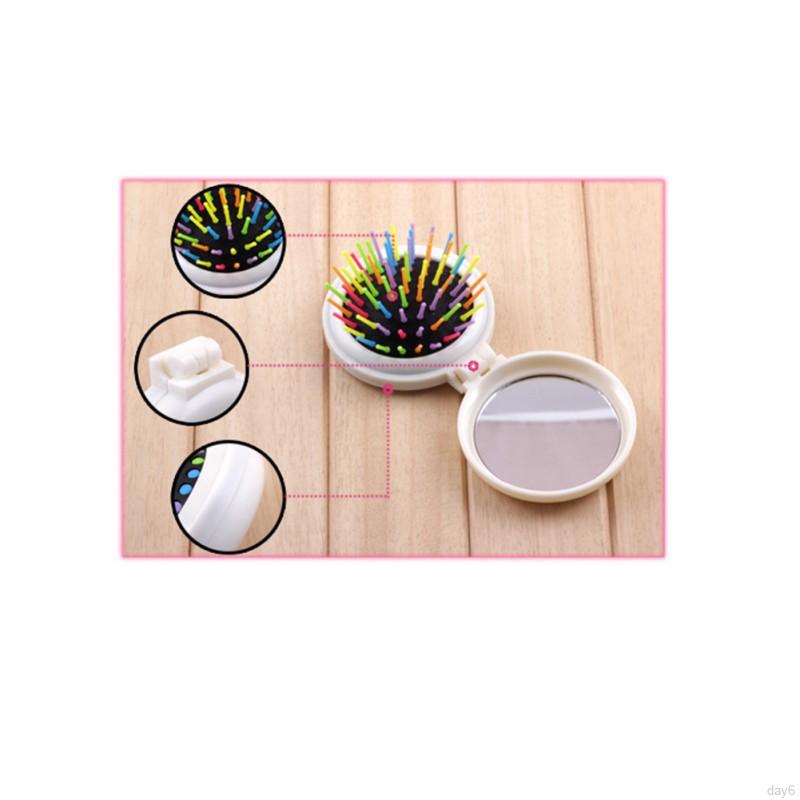 [Hàng mới về] Lược cầu vồng thời trang dễ thương có thể gập lại