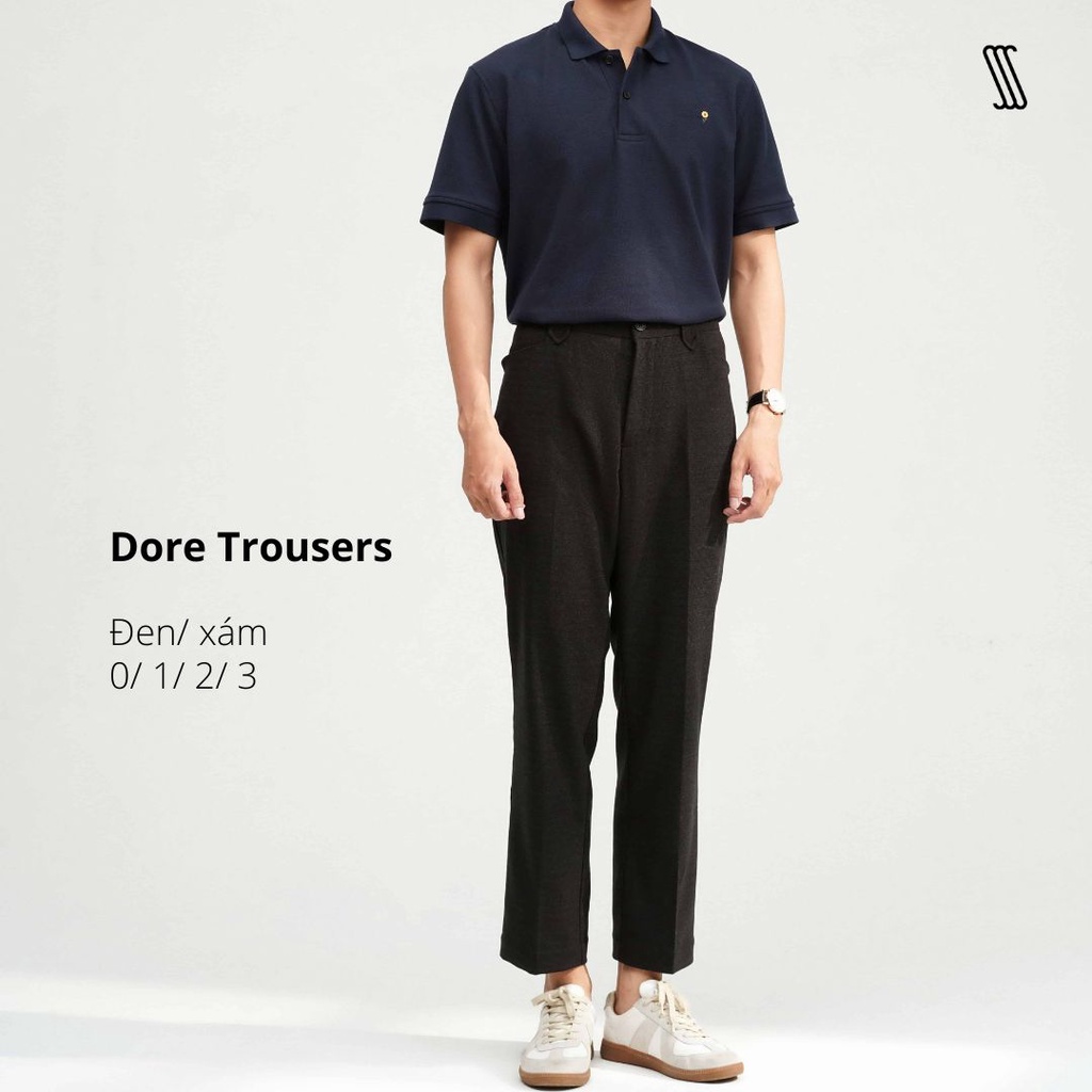 Quần âu ống đúng nam SSSTUTTER đỉa quần bản to cách điệu DORE TROUSERS