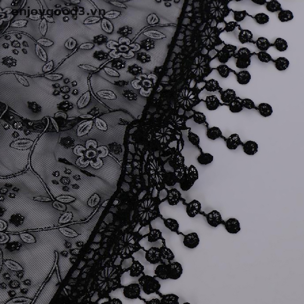 Khăn quàng cổ hình tam giác phối ren hoa thời trang dành cho nữ