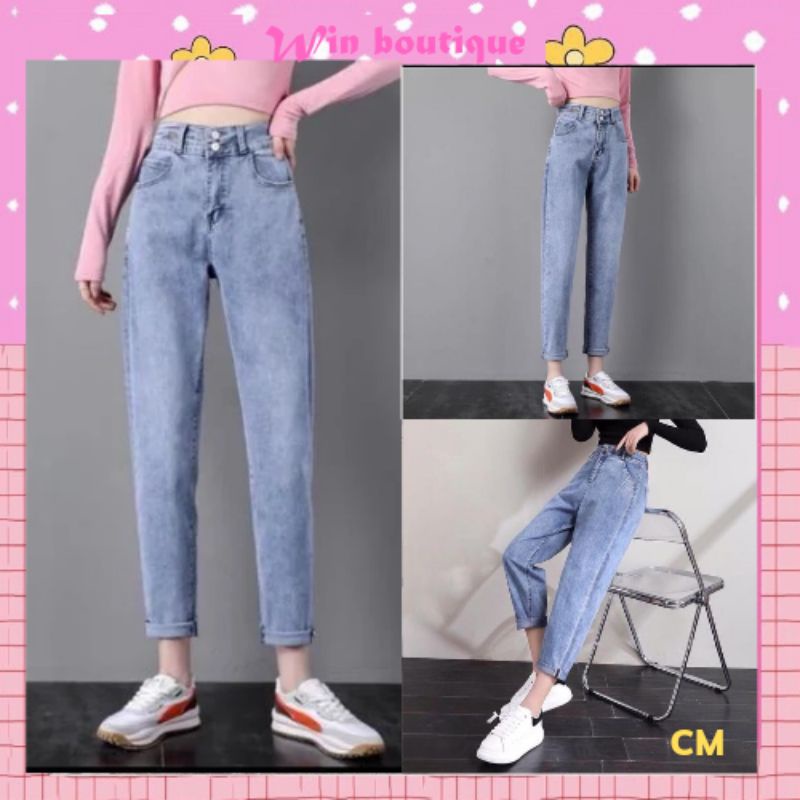 Quần chân váy bò jean chữ a nữ jeans cạp cao phong cách style win boutique