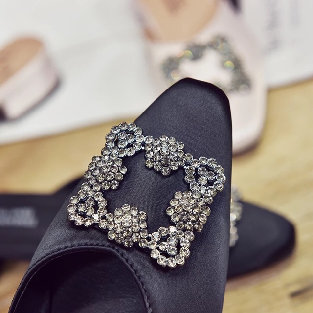 Giày sục nữ mũi vuông gót 3 phân [order] | BigBuy360 - bigbuy360.vn