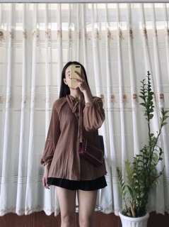 Áo dập li tiểu thư hàng L1