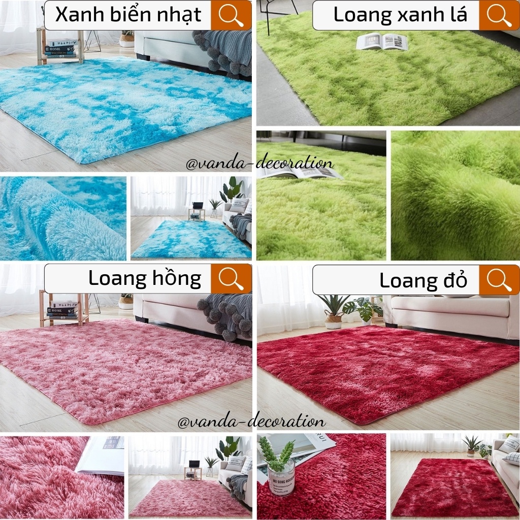 Thảm Lông Loang Trải Sàn Trang Trí Phòng Khách Phòng ngủ Decor Backgroud chụp ảnh