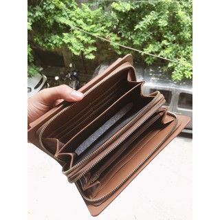Ví dài cầm tay da bò thật TD103