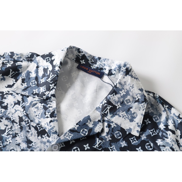 Áo Thun cotton Tay Ngắn In Họa Tiết Lv Thời Trang Cho Nam Nữ