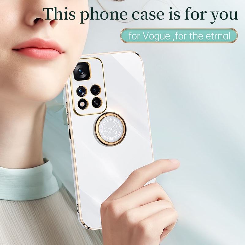 Ốp Điện Thoại TPU Mềm Mịn Màng Chống Rơi Và Mồ Hôi Có Giá Đỡ Cho Xiaomi Redmi Note 11 Pro Plus 5G
