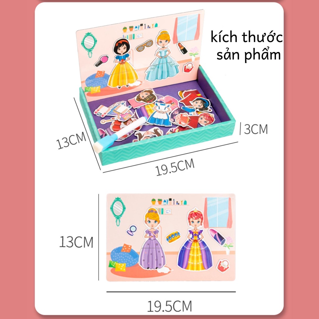 Đồ chơi bé gái ghép hình thiết kế thời trang công chúa theo mẫu nhiều hình chủ đề nhân vật dành cho bé BOBIKIDS BG01