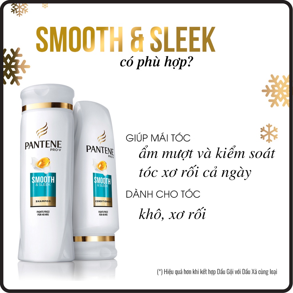 [NK Mỹ] Dầu Gội + Dầu xả Pantene Mỹ Classic clean I Smooth&amp;sleek I Moisture renewal I Sheer volume 375ml - TD Shop