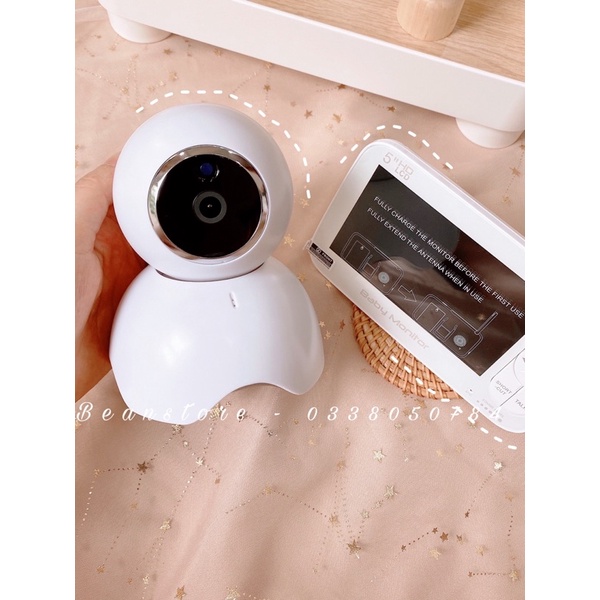 Máy báo khóc Corky Baby Monitor Pro 2022 MBK801- Camera giám sát bé yêu siêu rõ nét