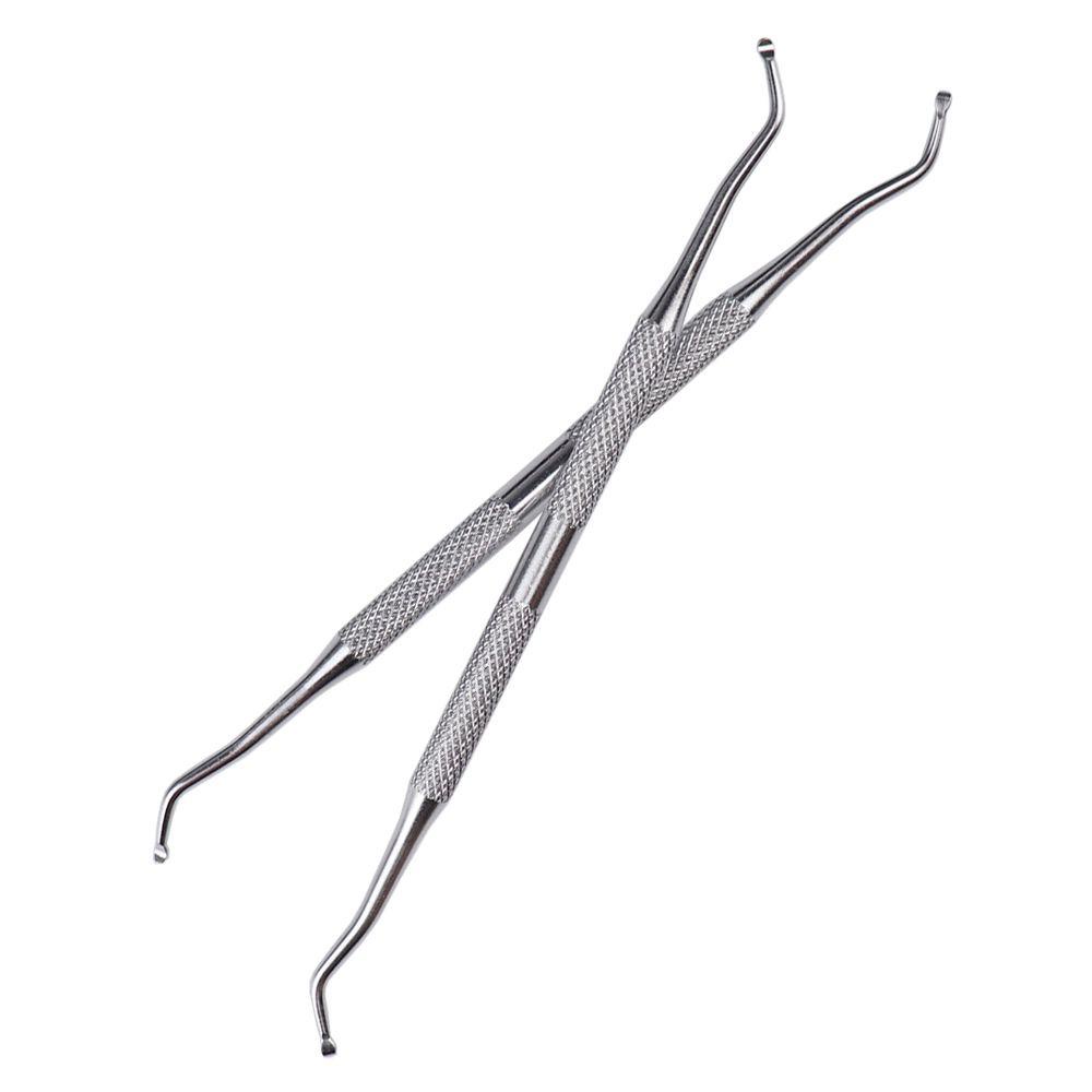 [Hàng mới về] Dụng cụ hai đầu bằng thép không gỉ dùng nâng móng mọc ngược làm sạch khe móng tiện dụng