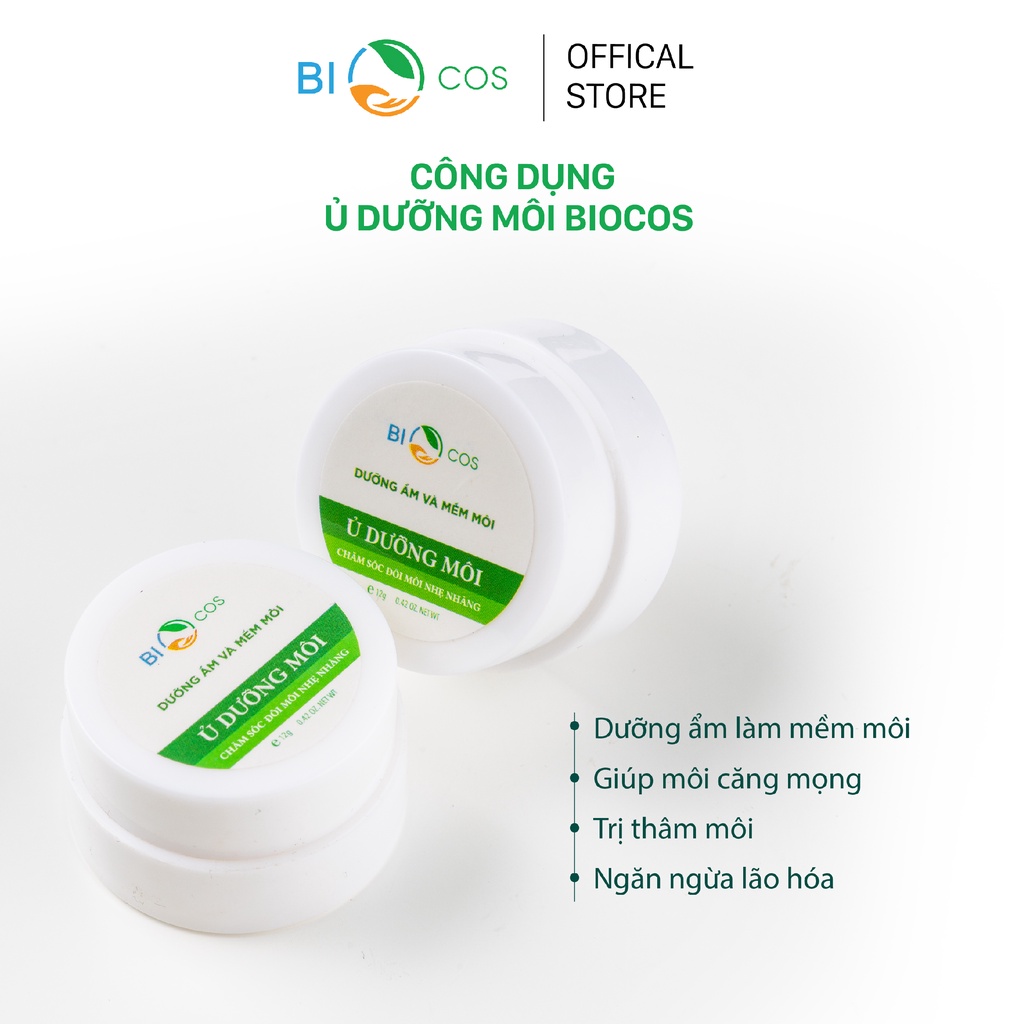 Son Dưỡng Môi BIOCOS 12g - Dưỡng Ẩm, Mờ Thâm, Tạo Nền Make Up