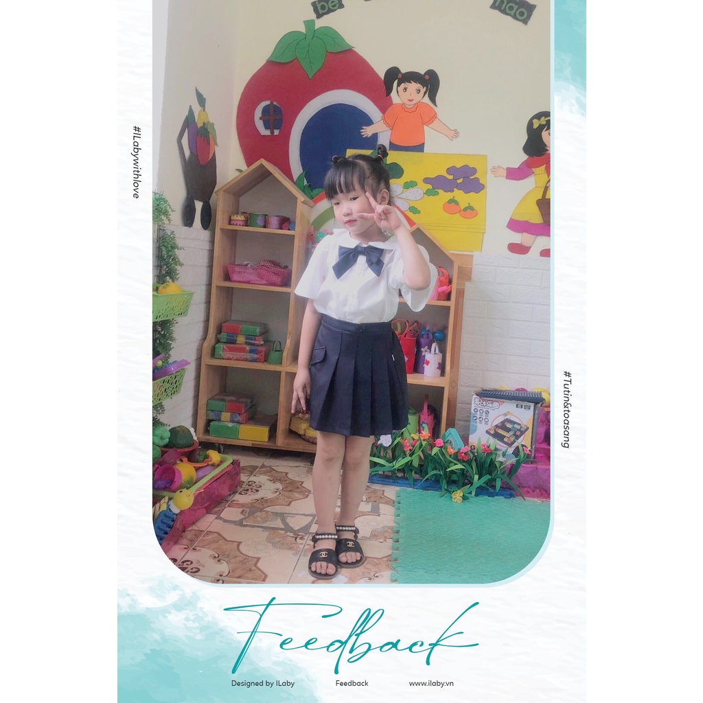 Set sơ mi chân váy bé gái - Ilaby - BEON KIDS