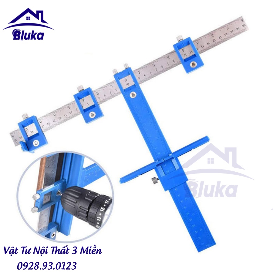 Cữ khoan tay nắm ngăn kéo  Dụng cụ định vị khoan lỗ gỗ làm mộc đa năng_Vật tư nội thất 3 miền