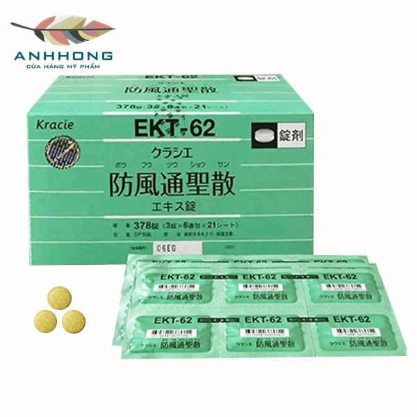 Giảm cân tiêu mỡ Kracie Hofutsu Shousan EKT-62 Nhật Bản - Full Hộp (378 Viên)